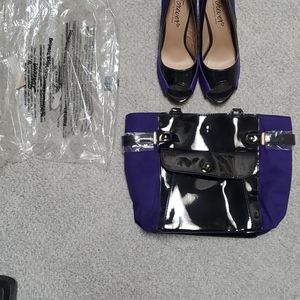 Avon Paula Abdul open toe heels and purse